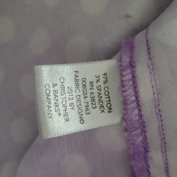 Christopher & Banks Purple Polka Dot Denim Jacket Women’s 1X 3/4 Sleeve - Picture 7 of 12